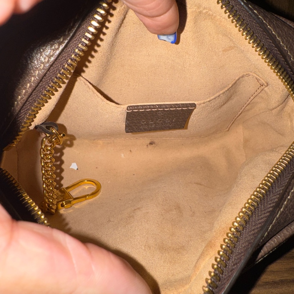 Gucci Beige and Brown Crossbody with Signature Stripe - Picture 5 of 8